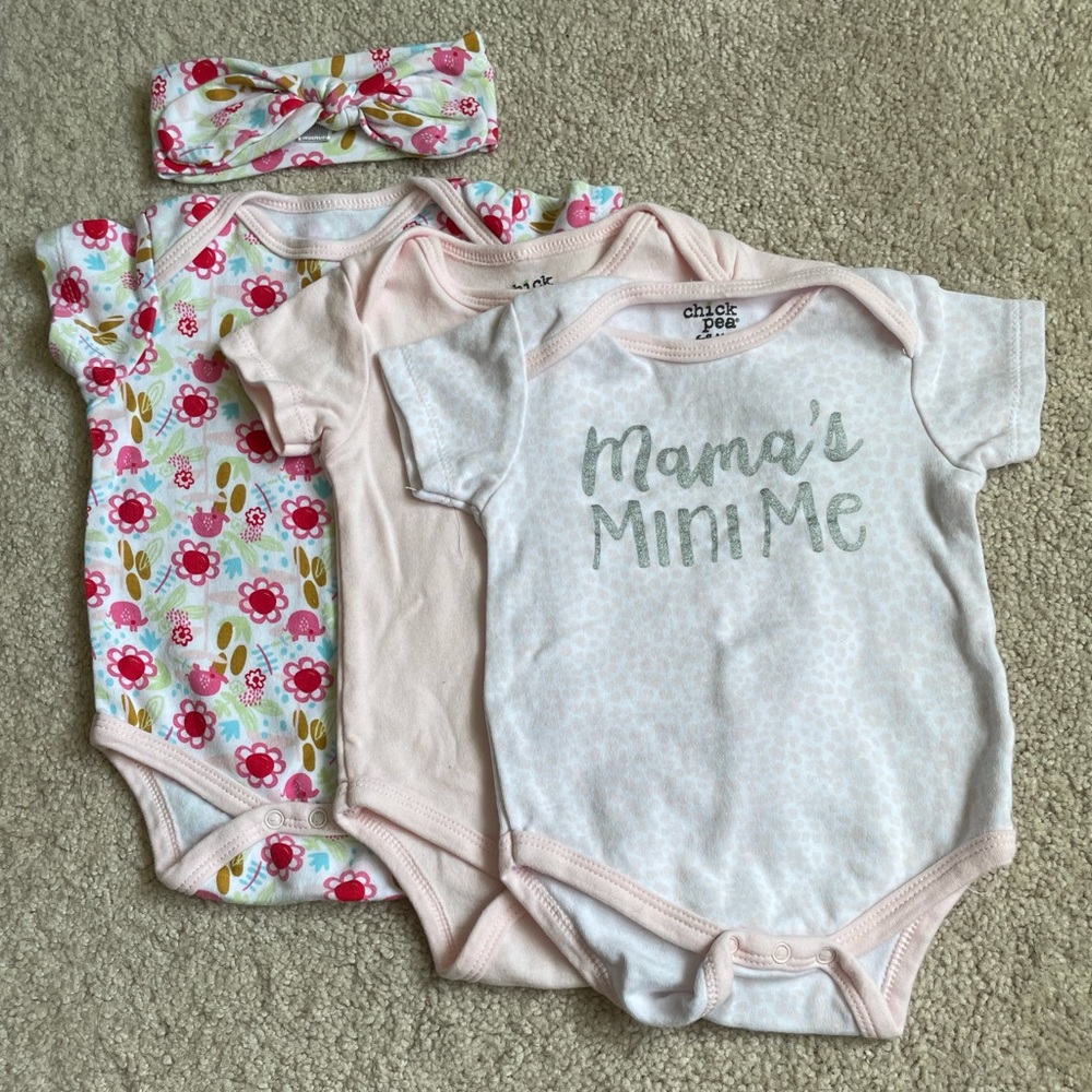 Chick Pea Onesies with bow